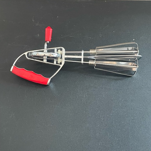 Kitchen Vintage Red Stainless Steel Hand Crank Mixer Poshmark